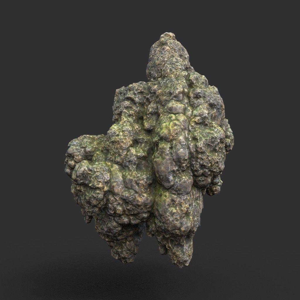 Low poly Stalactite Cave Rock Modular Pack 200215 Low-poly 3D model_23