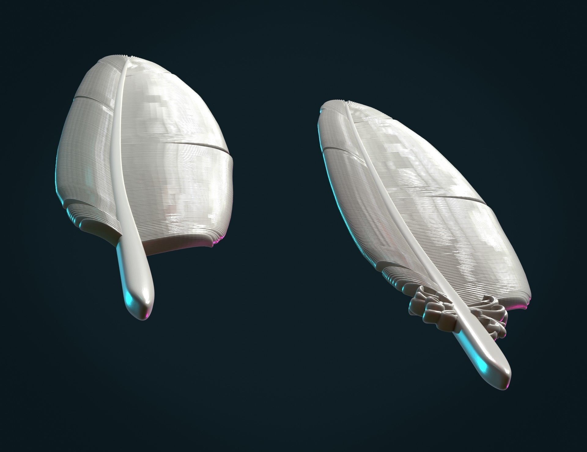 Printable Feather 3D print model_10