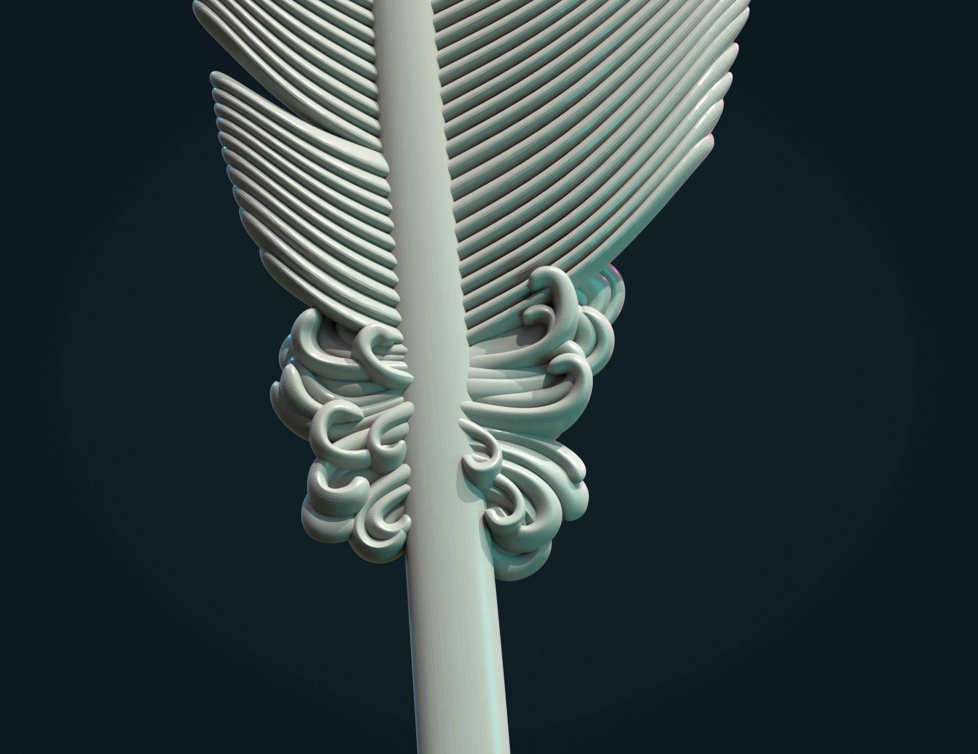 Printable Feather 3D print model_13