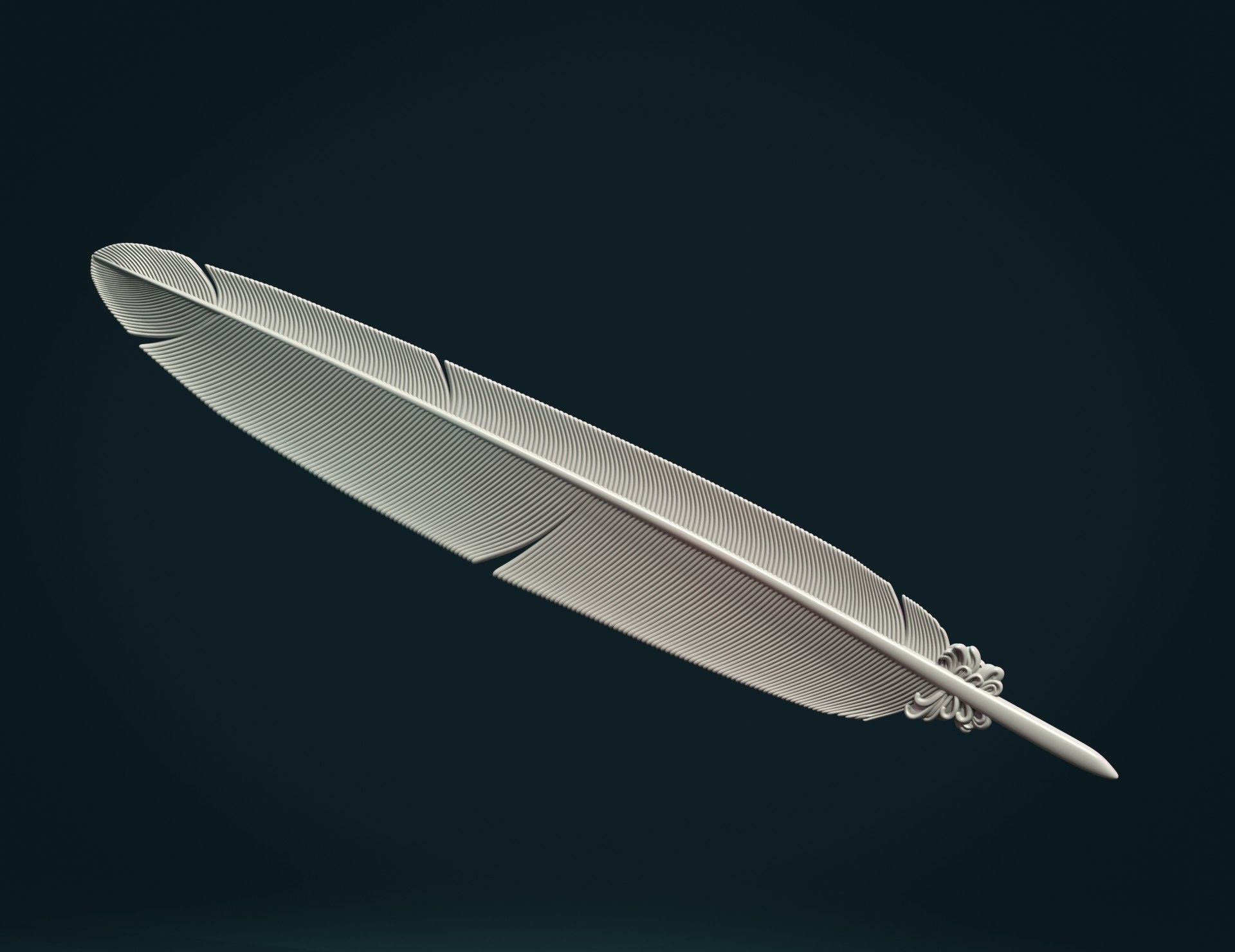 Printable Feather 3D print model_5