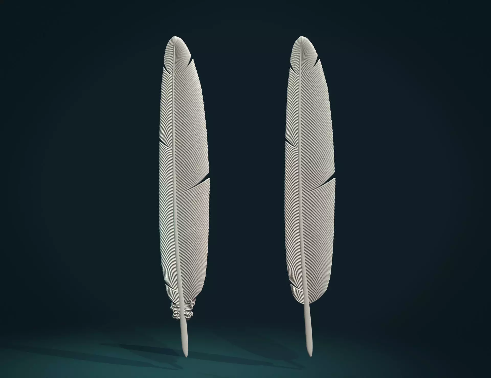 Printable Feather 3D print model_0