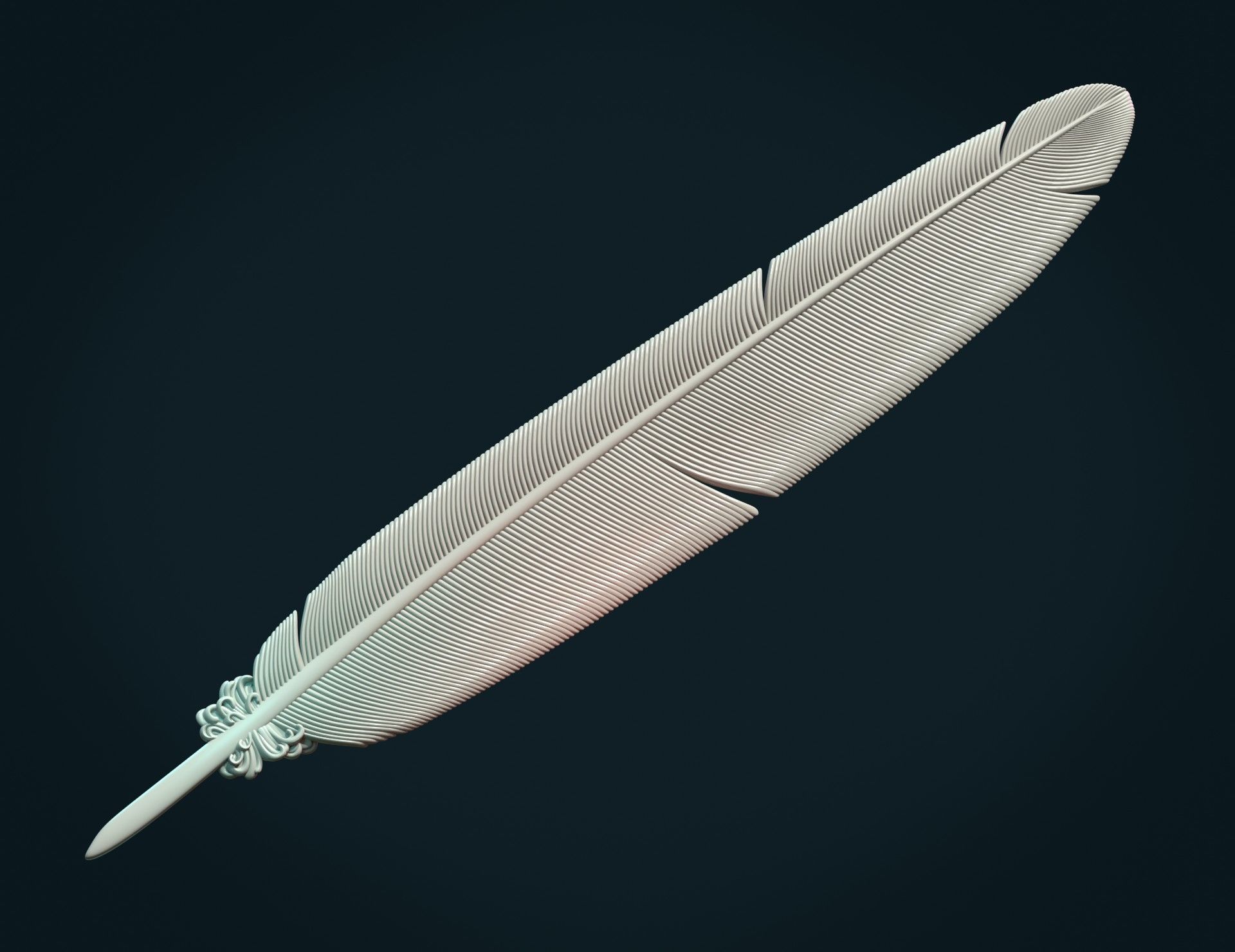 Printable Feather 3D print model_11
