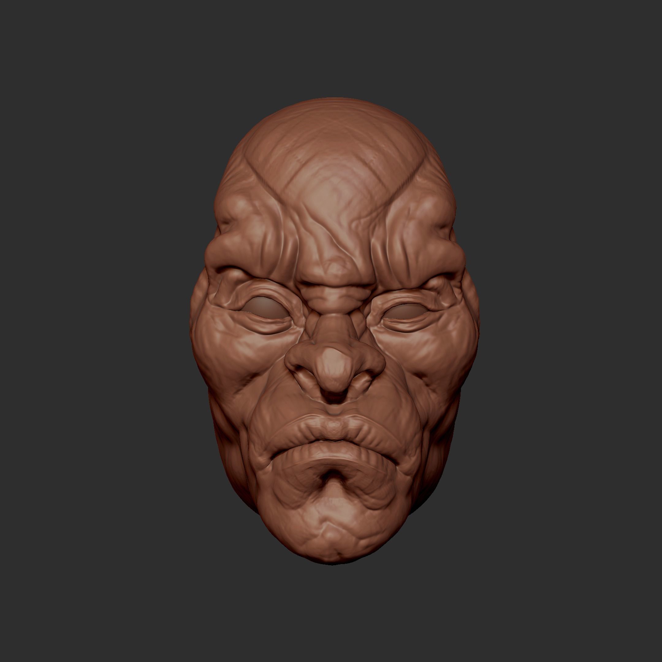 Face bowl 3D print model_1