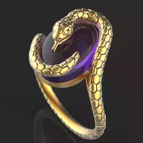 snake oval ring