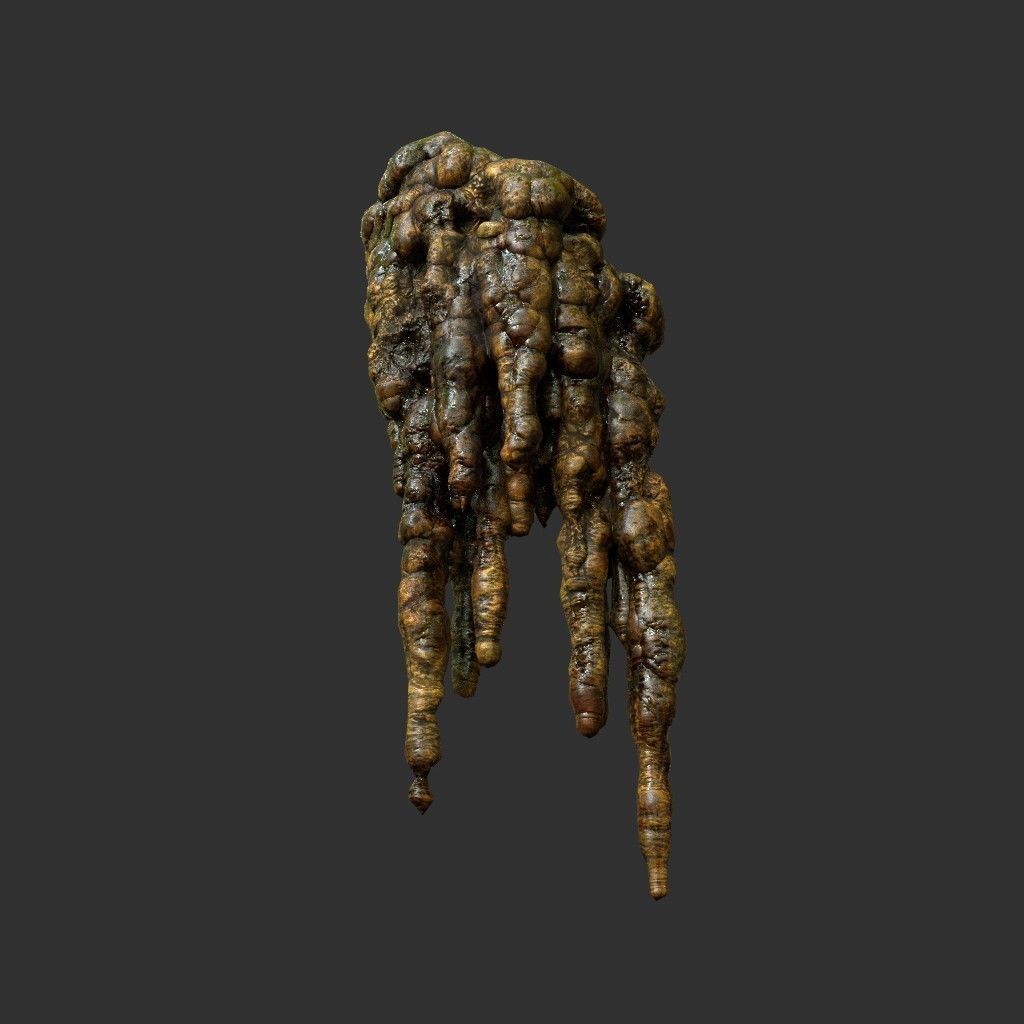 Low poly Stalactite Cave Modular Pack B 2020 Low-poly 3D model_30