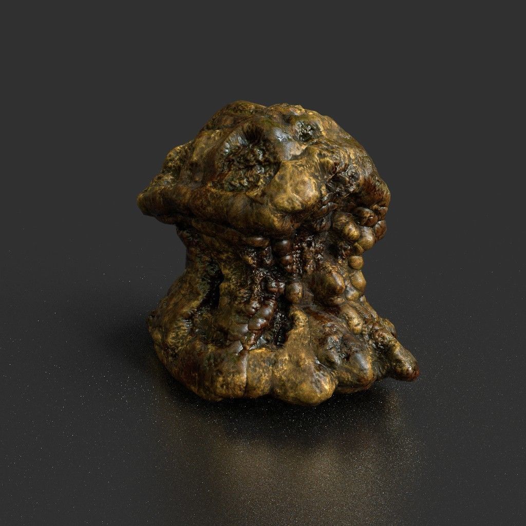 Low poly Stalactite Cave Modular Pack B 2020 Low-poly 3D model_2