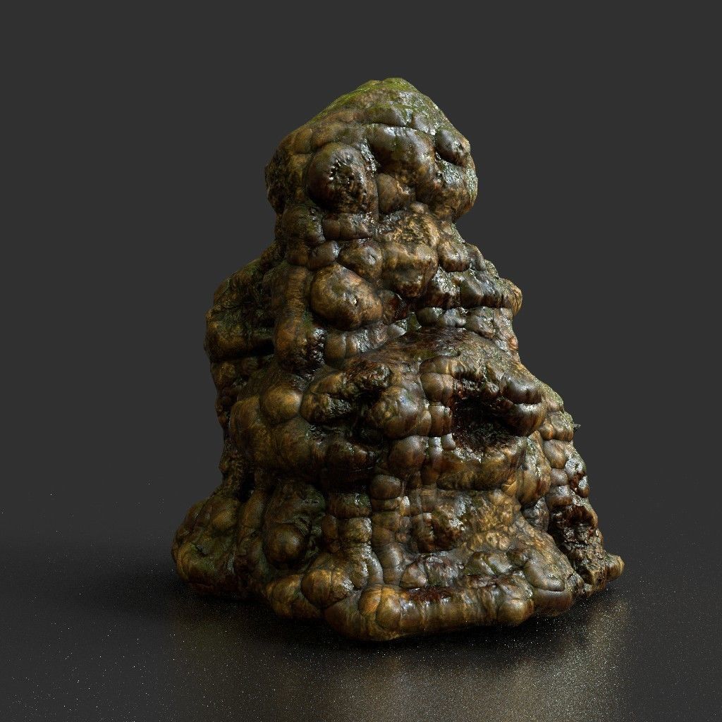 Low poly Stalactite Cave Modular Pack B 2020 Low-poly 3D model_12