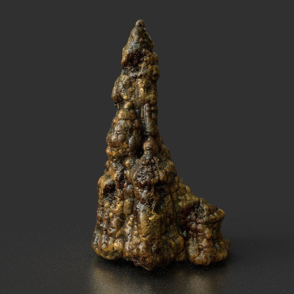 Low poly Stalactite Cave Modular Pack B 2020 Low-poly 3D model_15