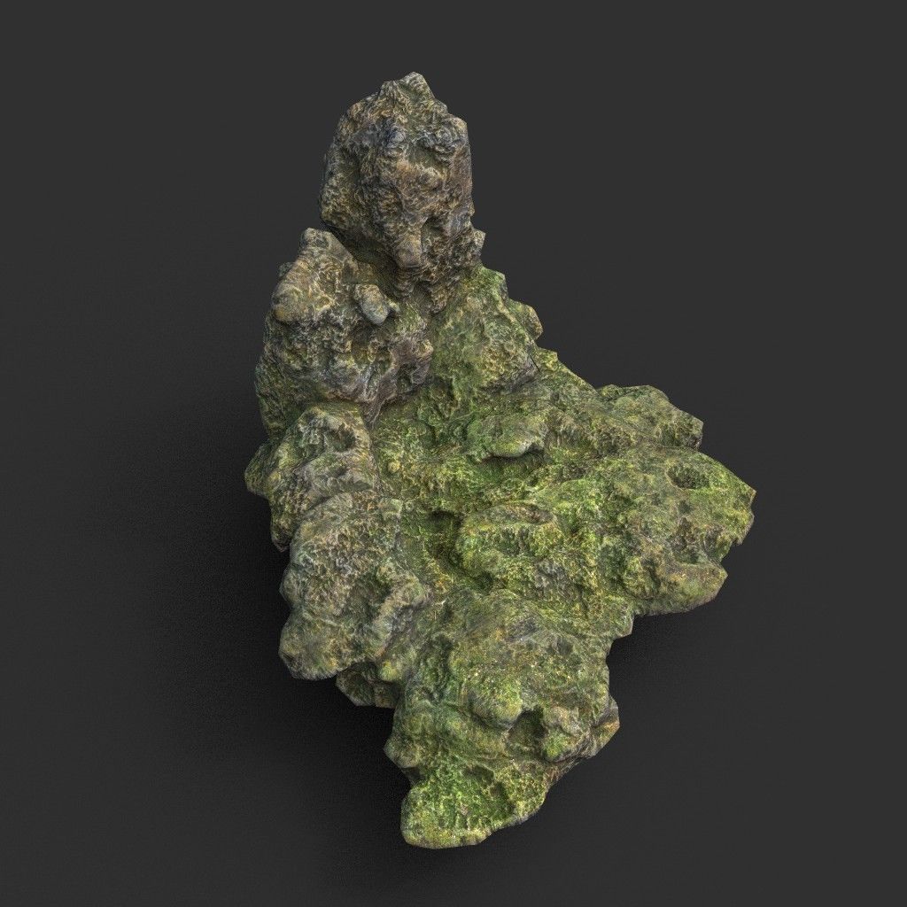 Low poly Fantasy Formation Rock Pack A 200213 Low-poly 3D model_24