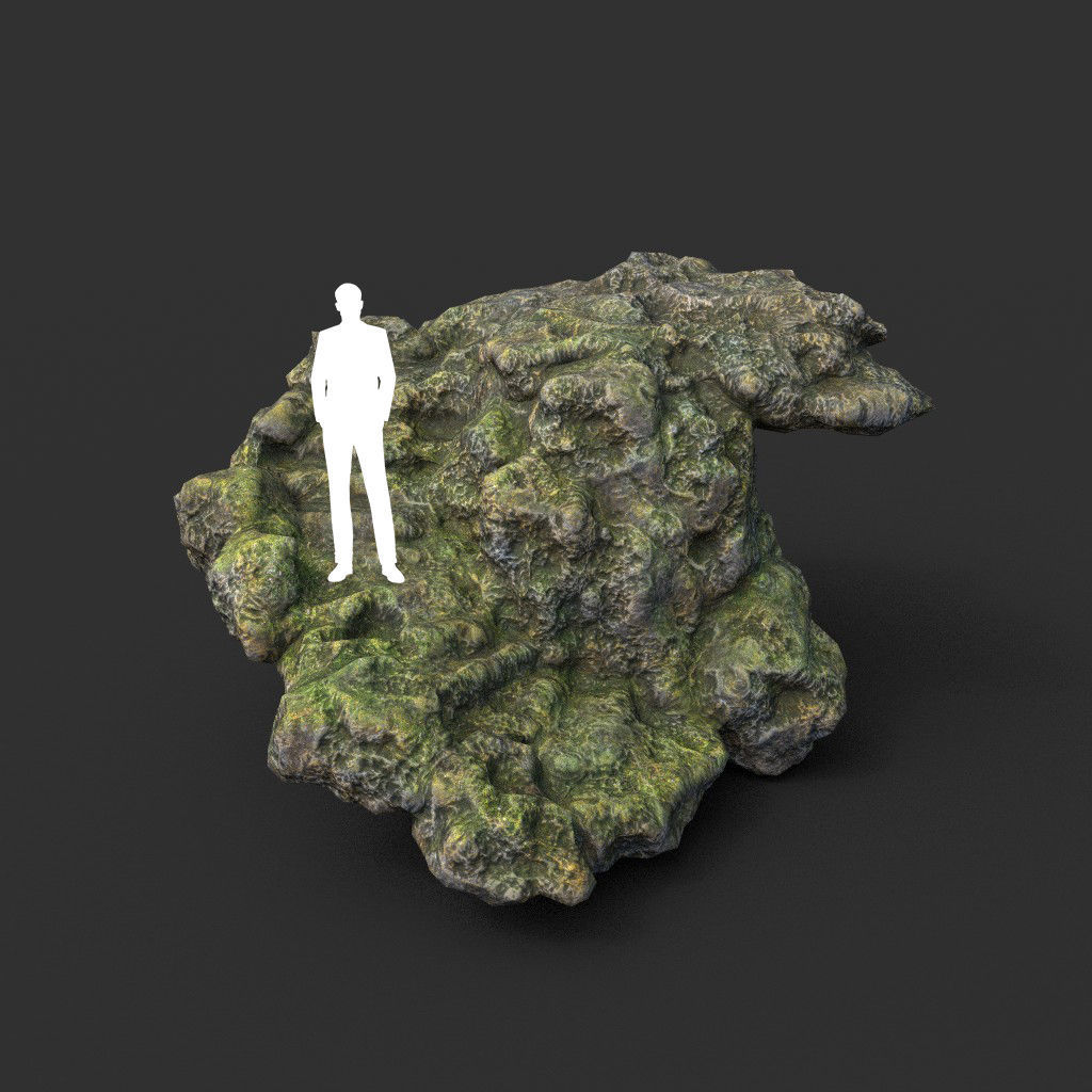 Low poly Fantasy Formation Rock Pack A 200213 Low-poly 3D model_17