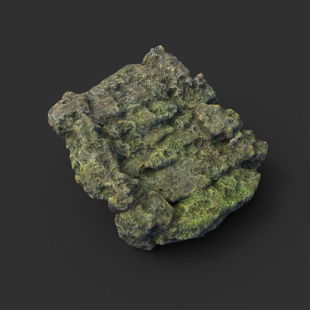 Low poly Fantasy Formation Rock Pack A 200213 Low-poly 3D model_21