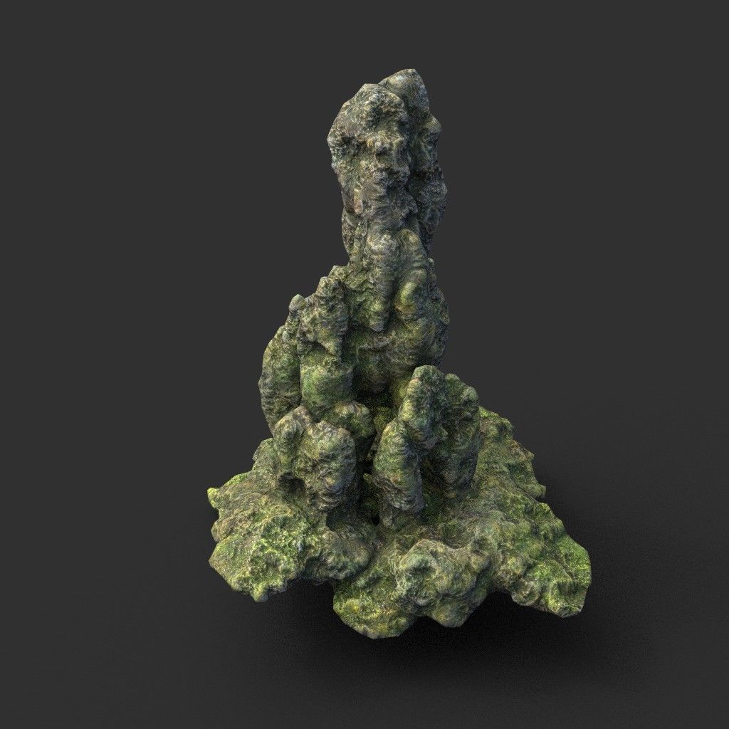 Low poly Fantasy Formation Rock Pack A 200213 Low-poly 3D model_12