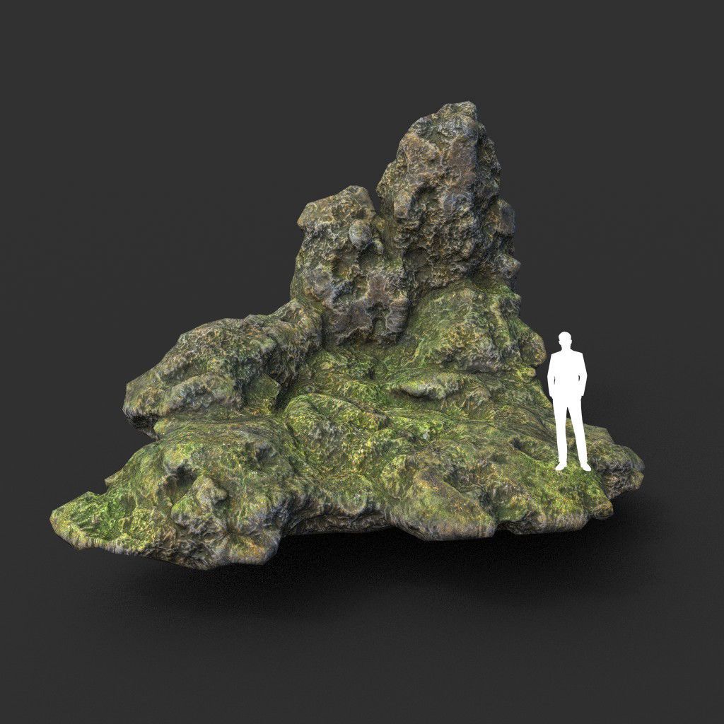 Low poly Fantasy Formation Rock Pack A 200213 Low-poly 3D model_23