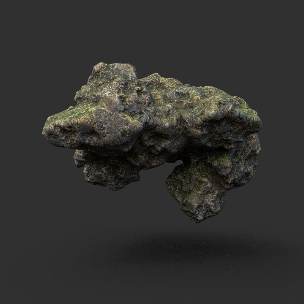 Low poly Fantasy Formation Rock Pack A 200213 Low-poly 3D model_27