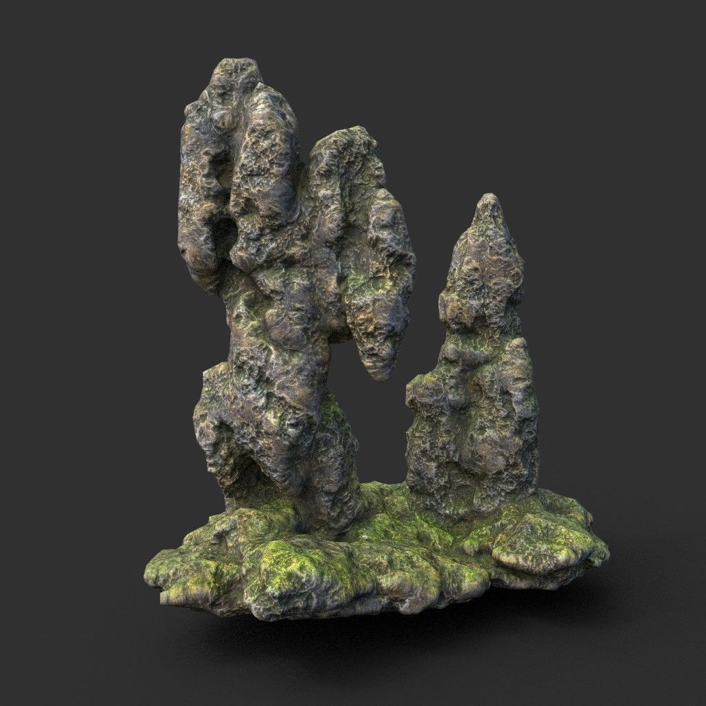 Low poly Fantasy Formation Rock Pack A 200213 Low-poly 3D model_6