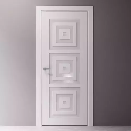 Interior door with white glass inserts