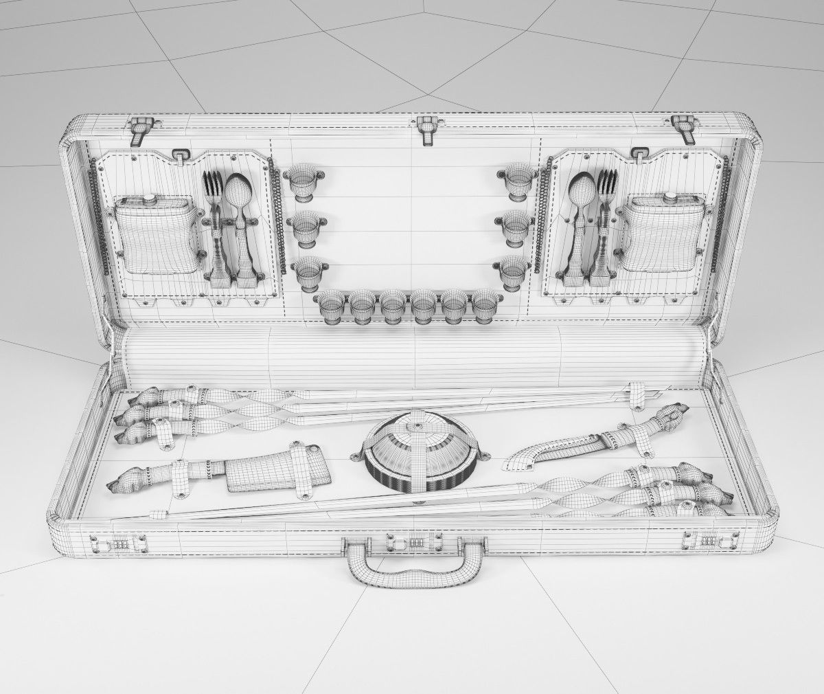 Hunter picnic set 3D model_3