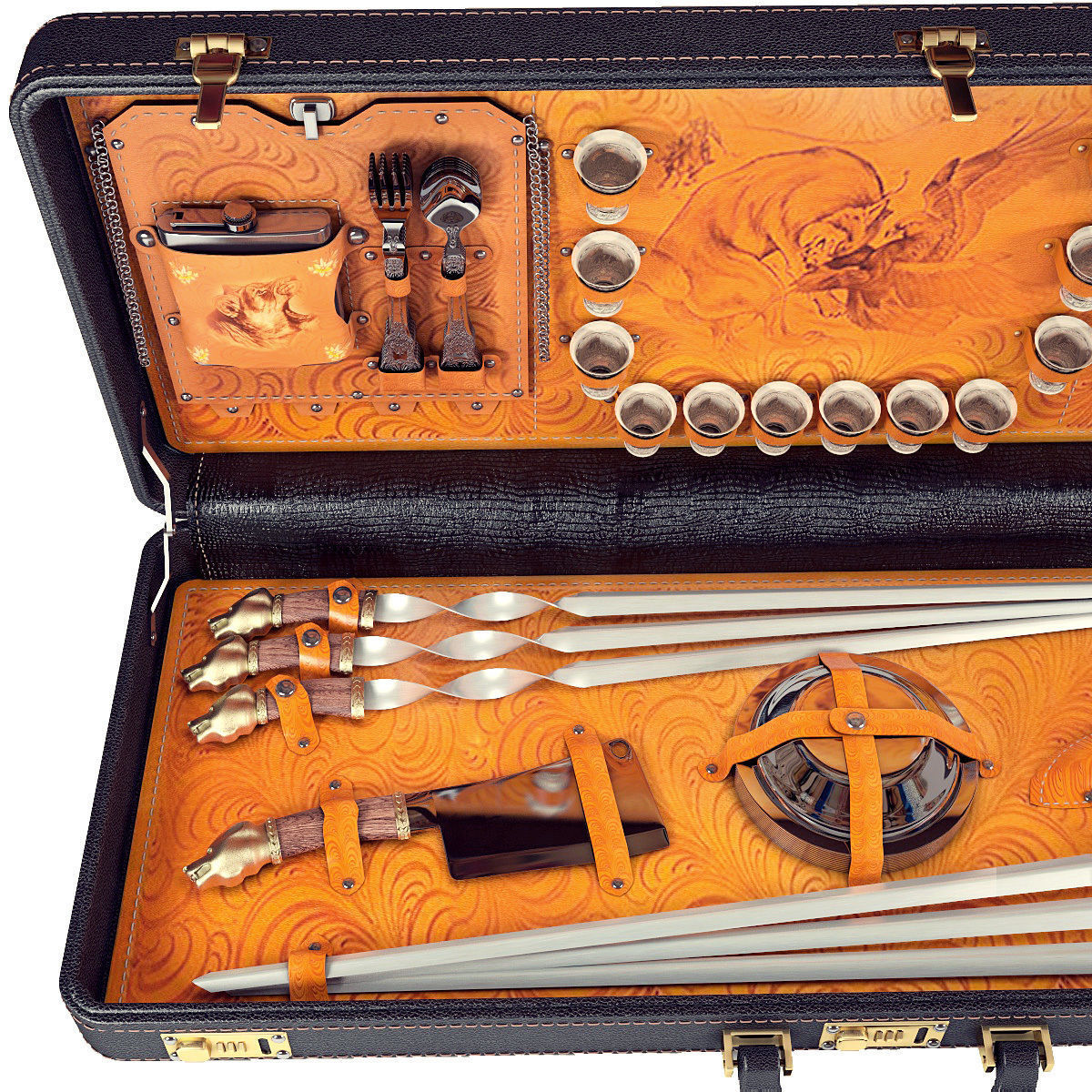 Hunter picnic set 3D model_1