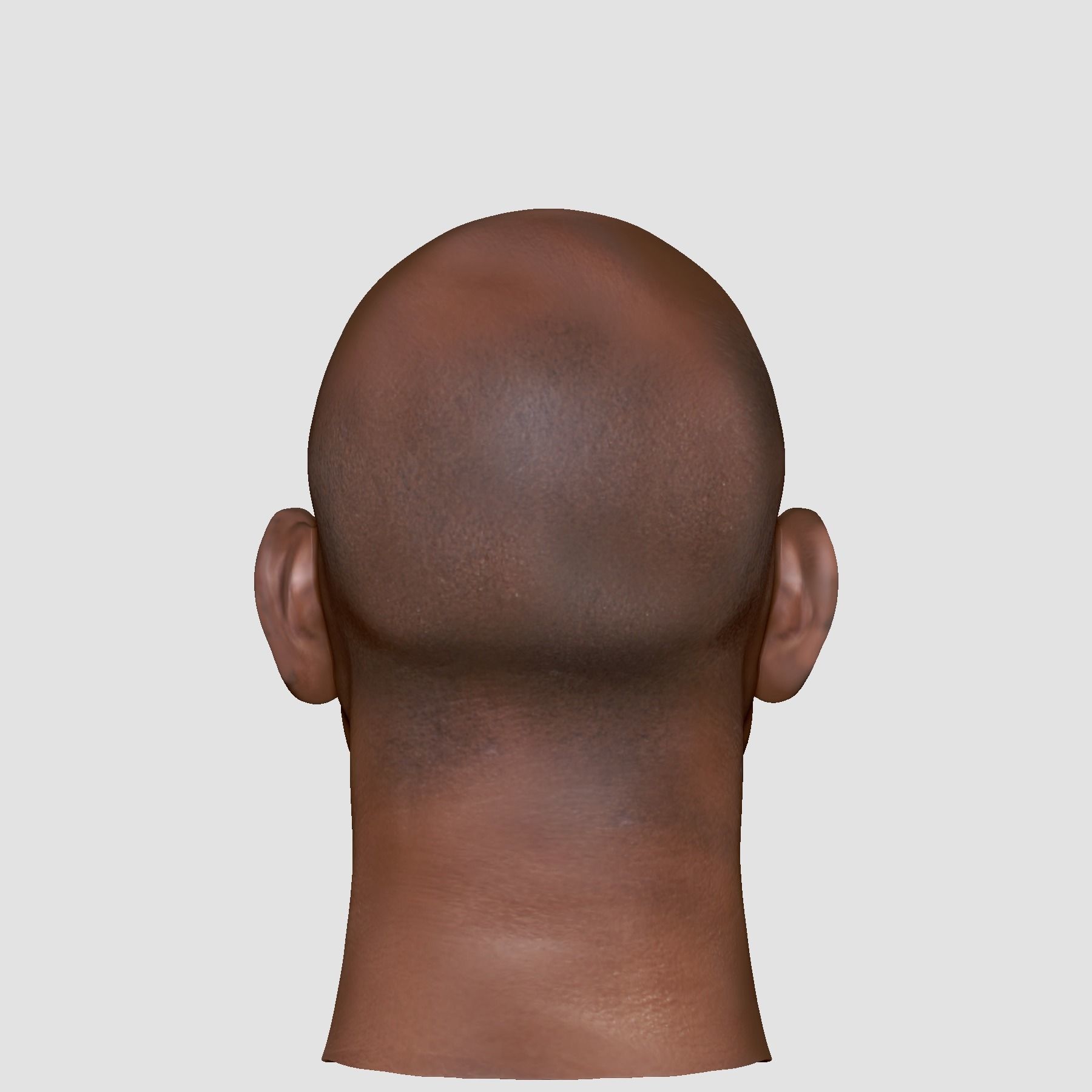Male head PBR Realistic low poly Low-poly 3D model_6