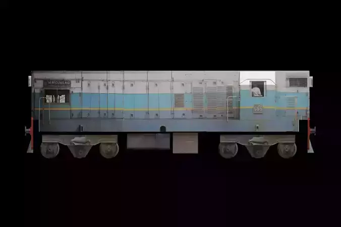 Diesel- Electric Locomotive M2 Sri Lanka Low-poly 3D model