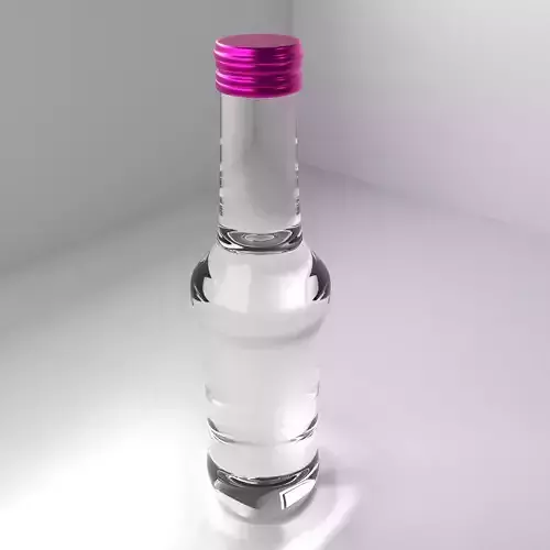 Glass Bottle 18 Pink Cap