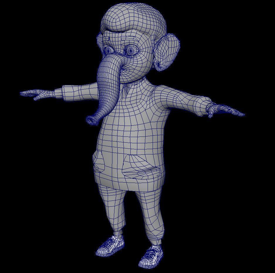 Bal Ganesha Low-poly 3D model_1