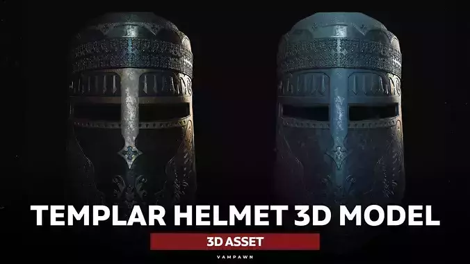 Templar Helmet 3D Model