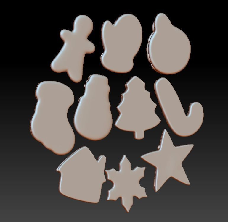 Christmas Cookies For Decor 3D print model_1