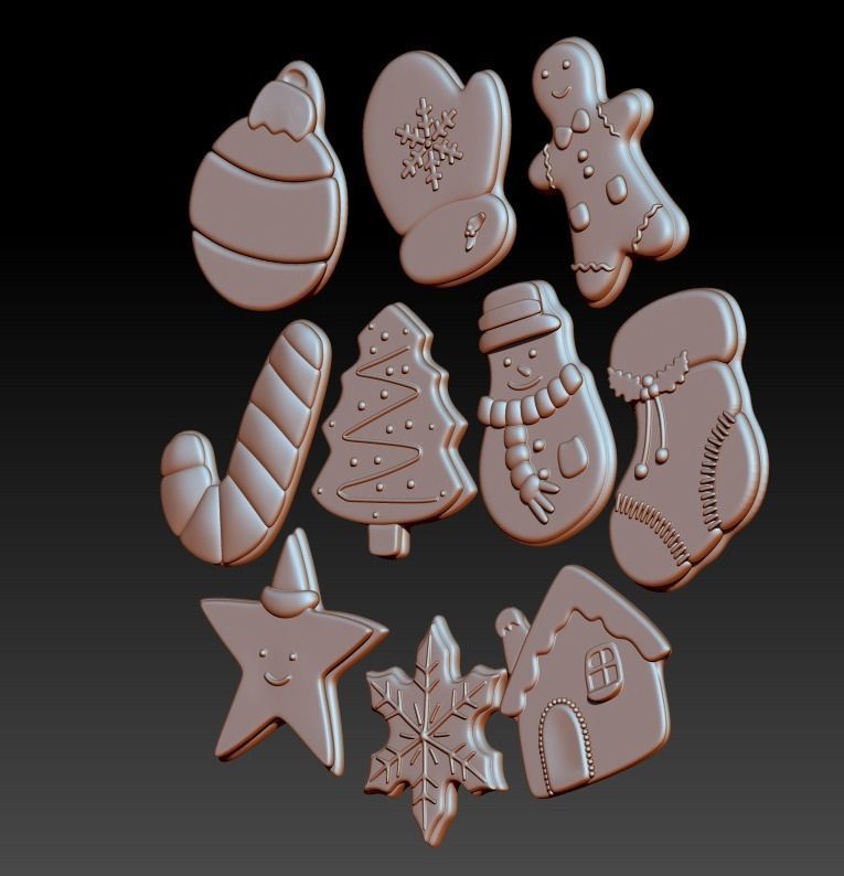 Christmas Cookies For Decor 3D print model_3