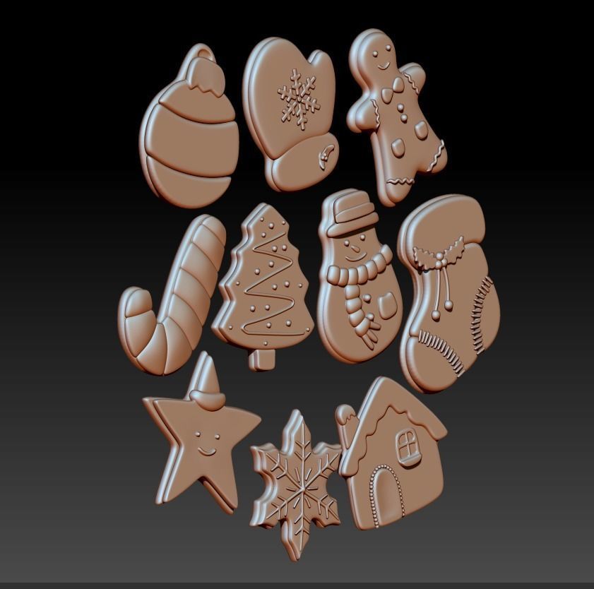 Christmas Cookies For Decor 3D print model_2