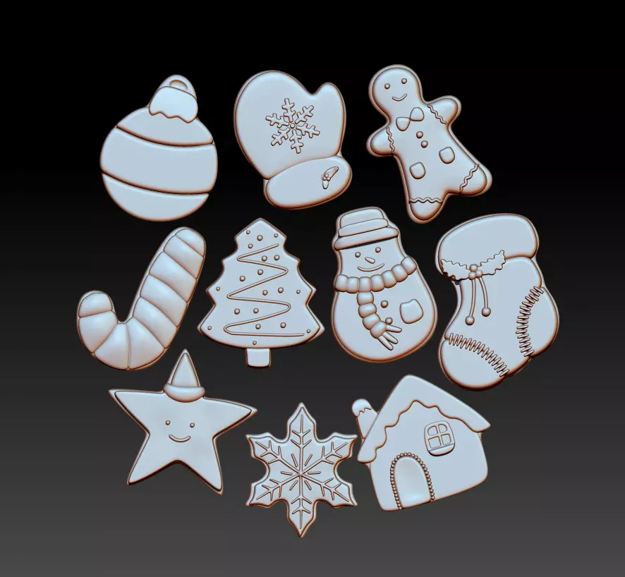 Christmas Cookies For Decor 3D print model_0