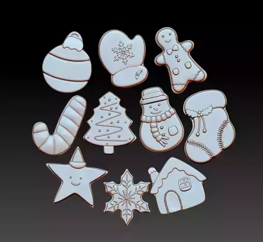 Christmas Cookies For Decor 3D print model