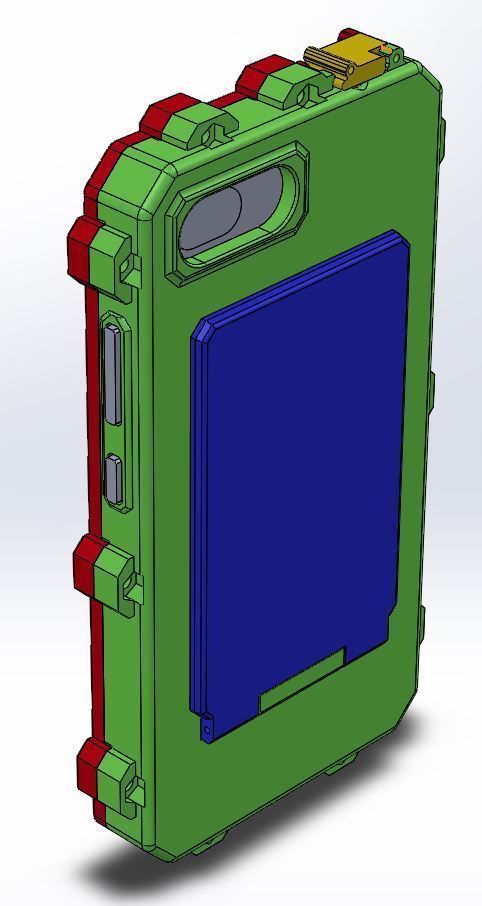 Asus Zenfone 4 Max ZC554KL armor case 3D print model_1