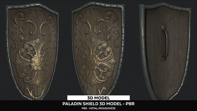 Paladin Uther Shield 3D Model Low-poly 3D model