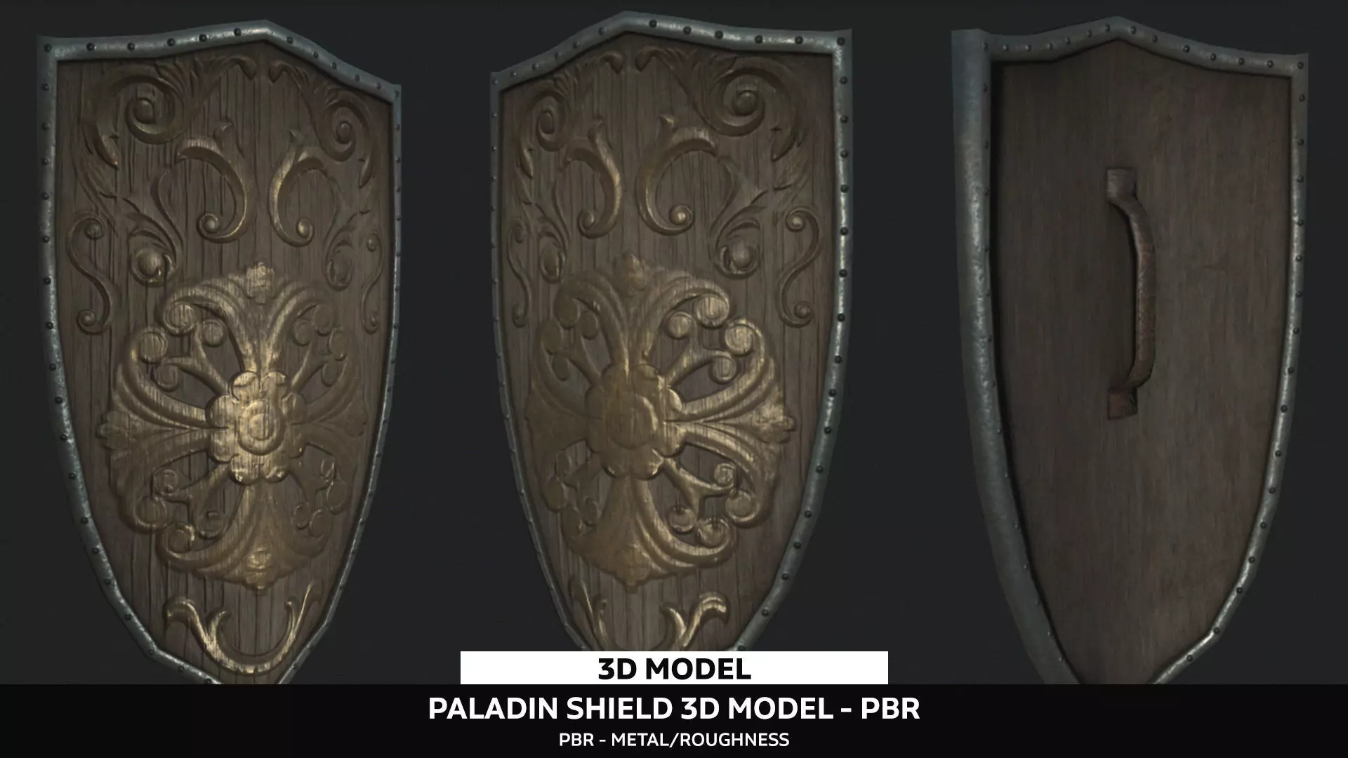 Paladin Uther Shield 3D Model Low-poly 3D model_0