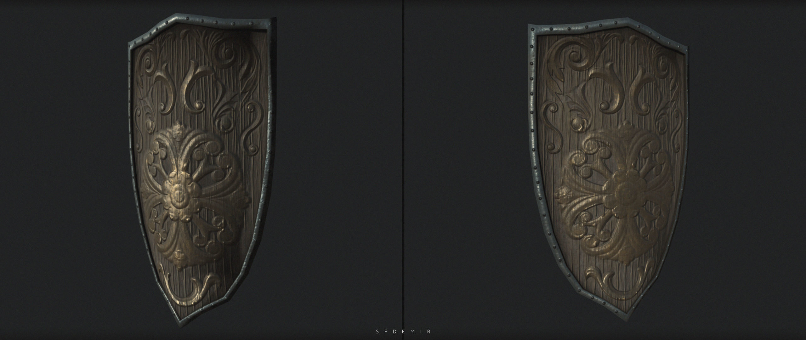 Paladin Uther Shield 3D Model Low-poly 3D model_6