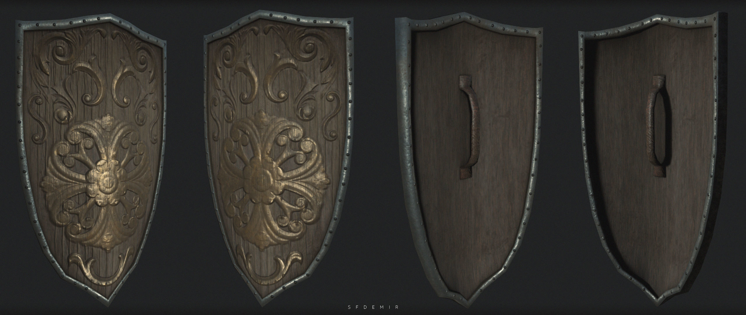 Paladin Uther Shield 3D Model Low-poly 3D model_7