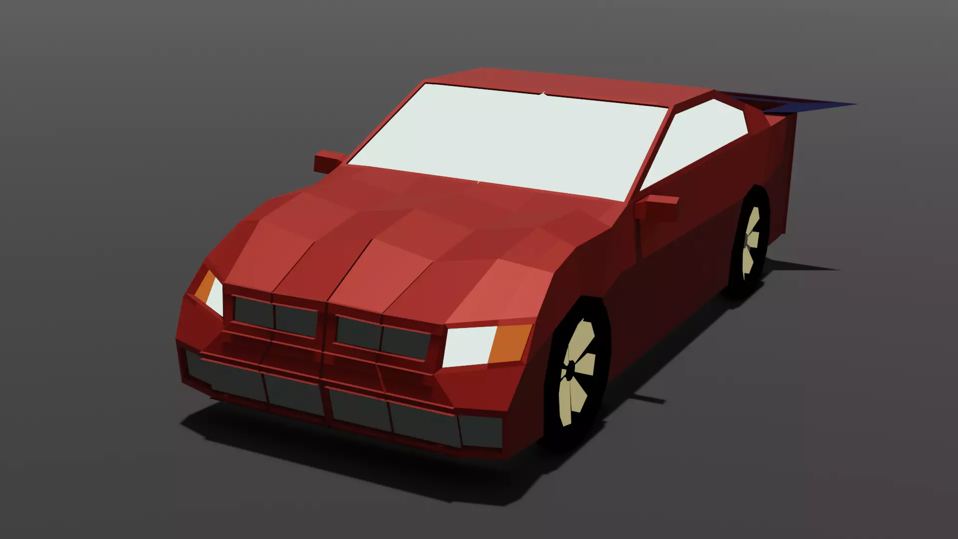 Low Poly sports car - Low Poly Free low-poly 3D model
