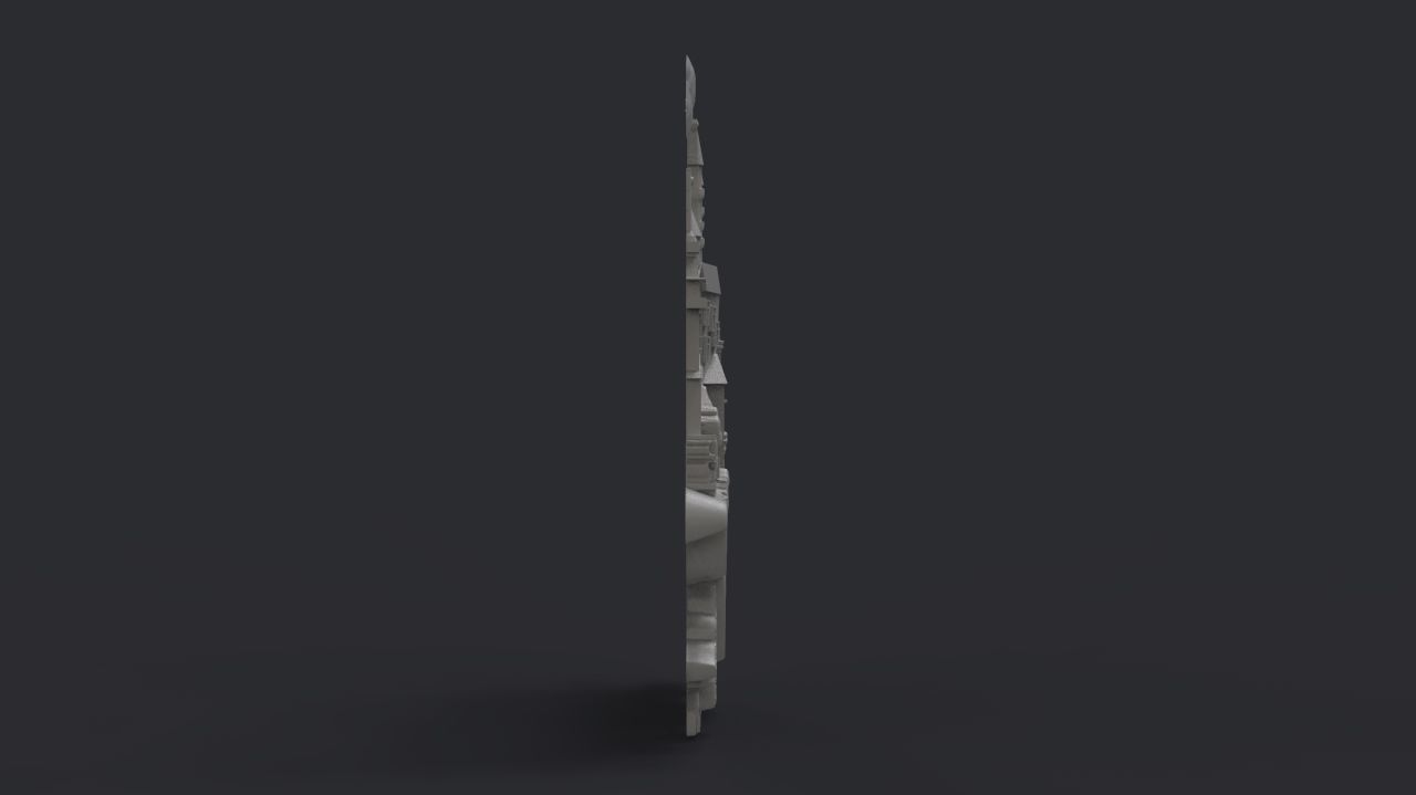 Istanbul city bas relief 3D print model_4