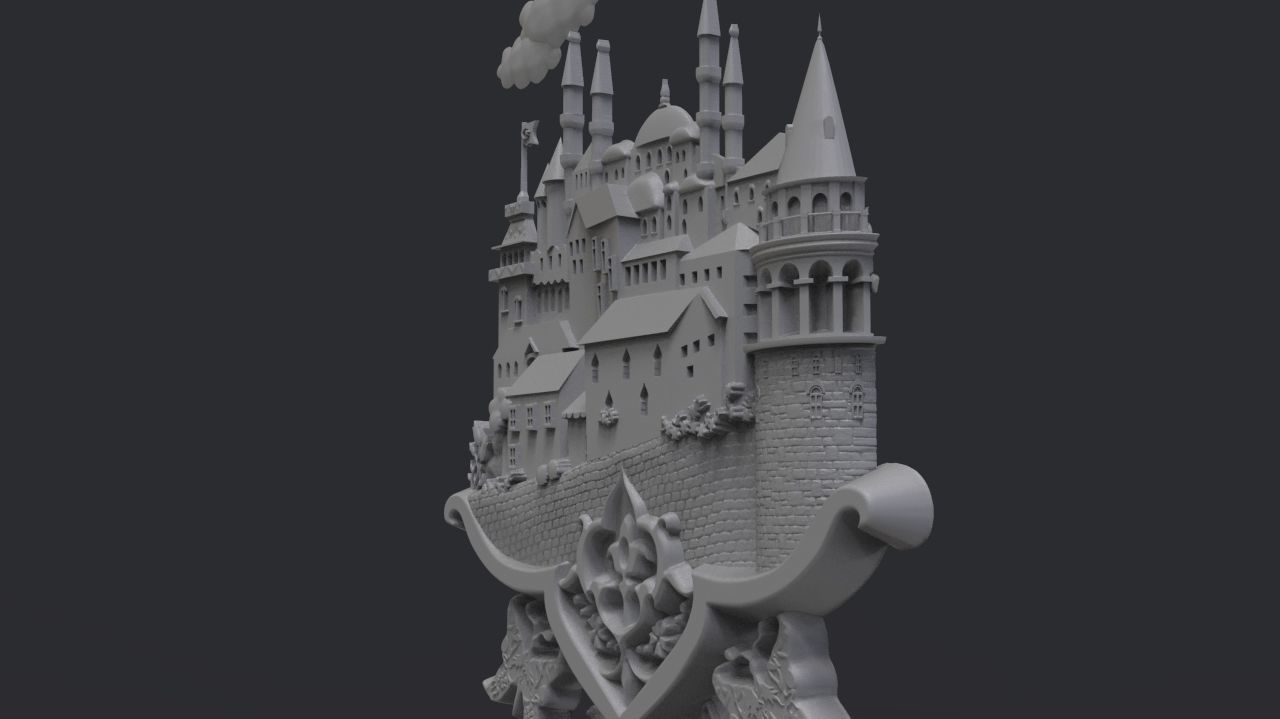 Istanbul city bas relief 3D print model_3