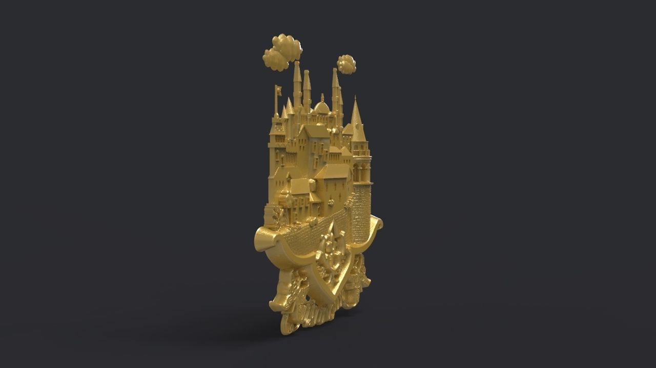 Istanbul city bas relief 3D print model_2