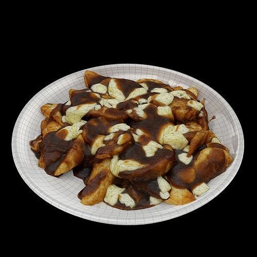 CANADIAN POUTINE Low-poly 3D model Low-poly 3D model 3