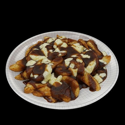 CANADIAN POUTINE Low-poly 3D model Low-poly 3D model 4