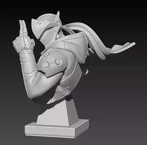 Genji Bust 3d Print Ready 3D print model