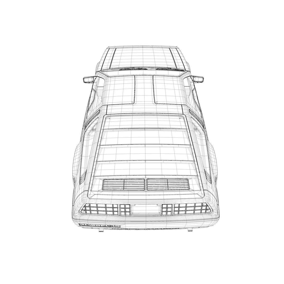 DeLorean 1983 Low-poly 3D model_12