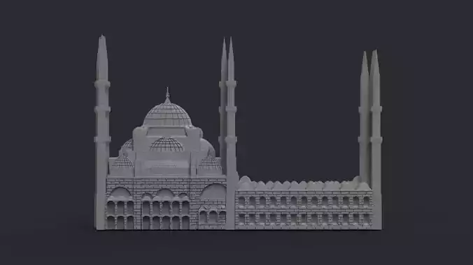 Blue Mosque Bas Relief 3D print model