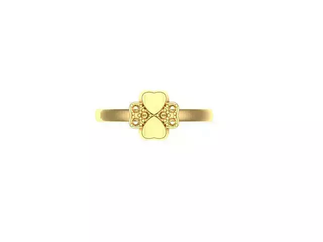 Gold Heart Shape Diamond Engagement Ring 6