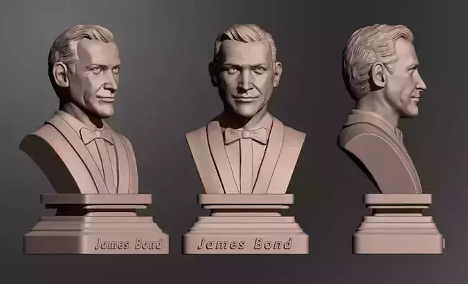 Sean Connery James Bond 3D print model