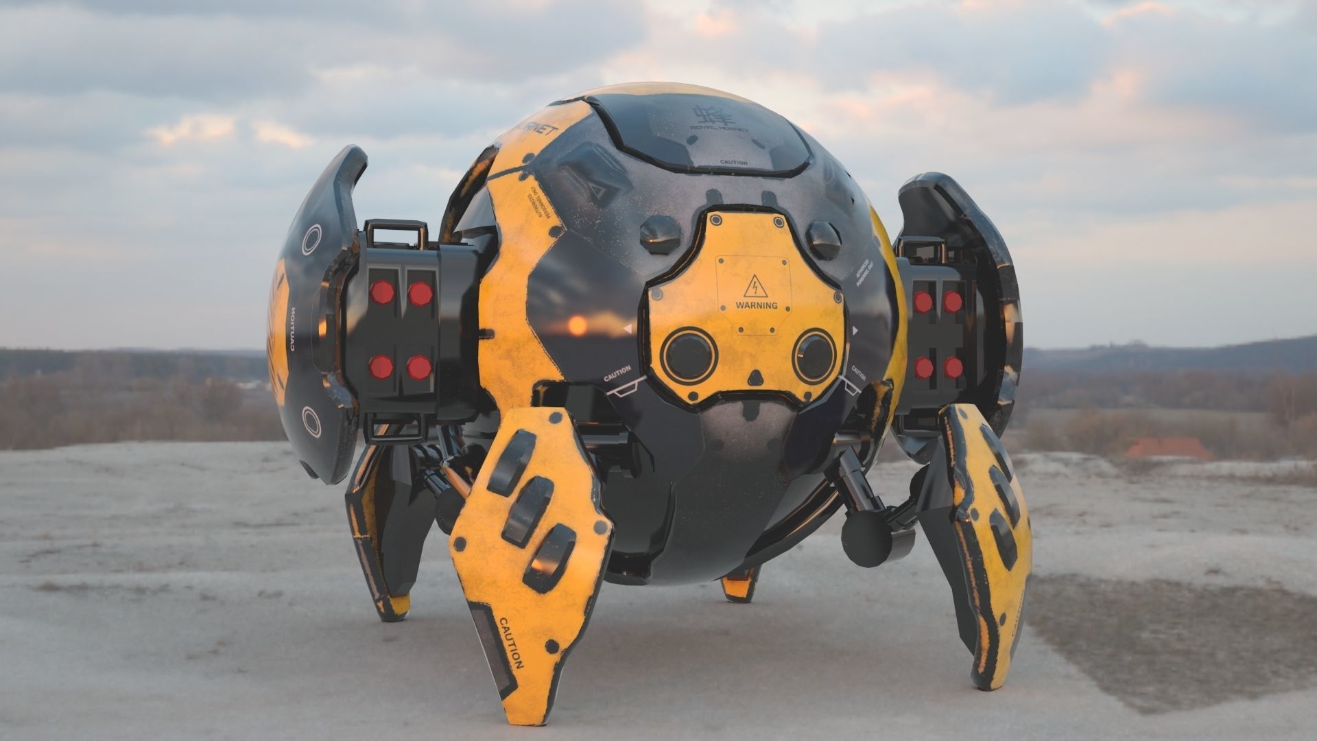 Robot ball 3D model_3