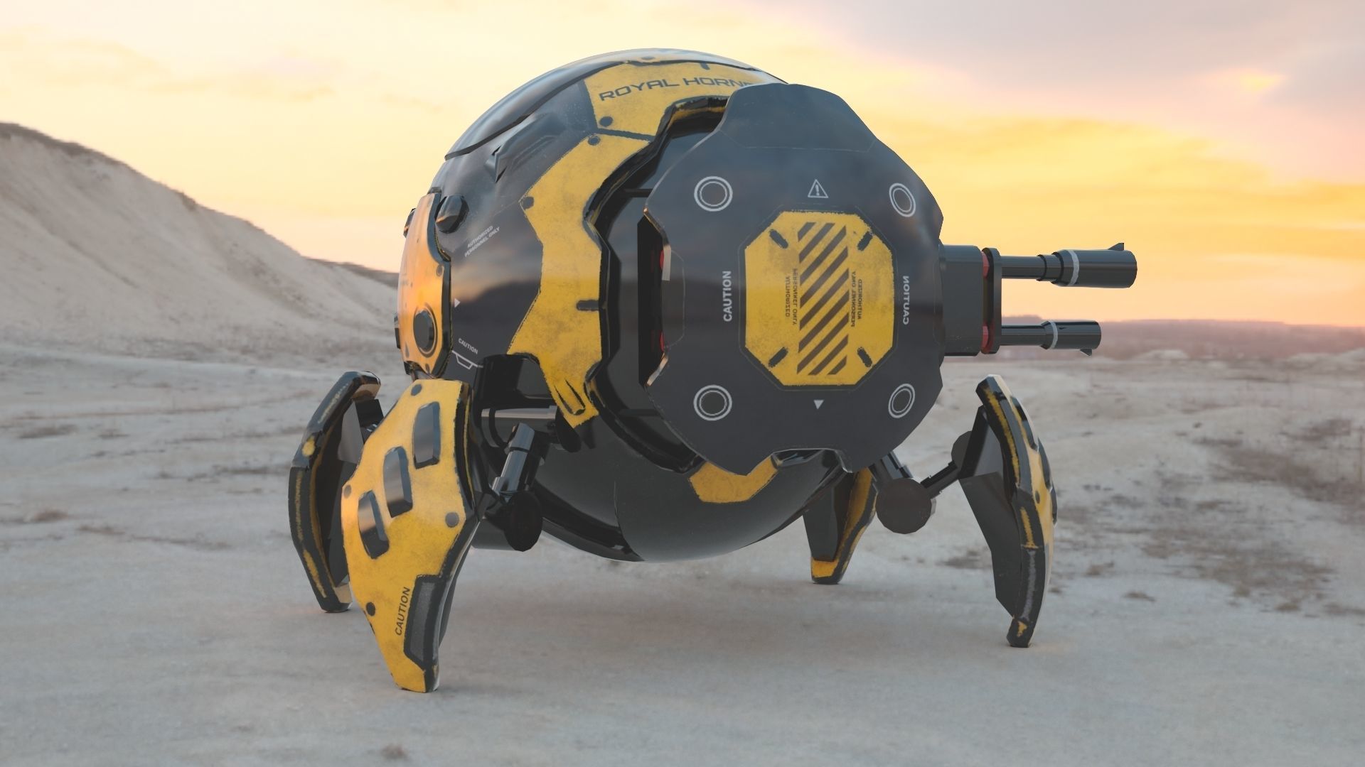 Robot ball 3D model_4